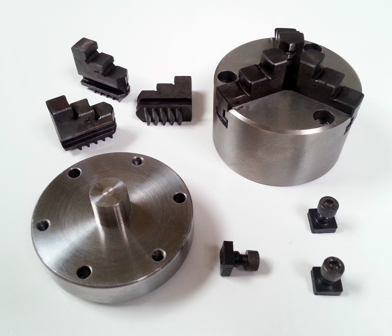 80mm 3 Jaw Self-Centering Chuck With Backplate & T Nuts